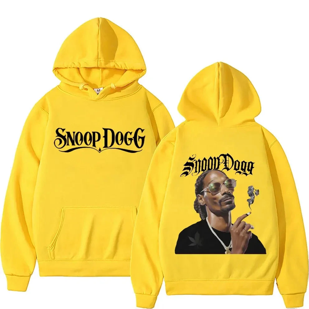Male Fashion Y2K Long Sleeve Pullovers Sweatshirt Streetwear Vintage Snoop Dogg Graphic Hoodie Men Casual Hip Hop Style Hoodies