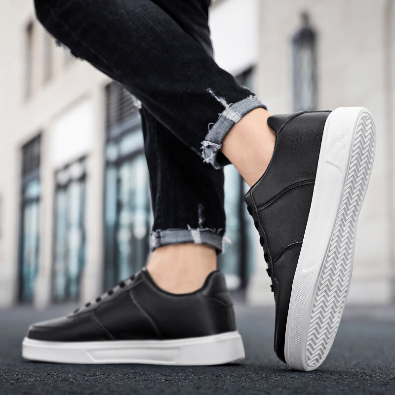 Fashion Leather Men White Sneakers Breathable Comfort Classic Casual Shoes Mens Outdoor Walking Shoes Couple Footwear Size 36-47