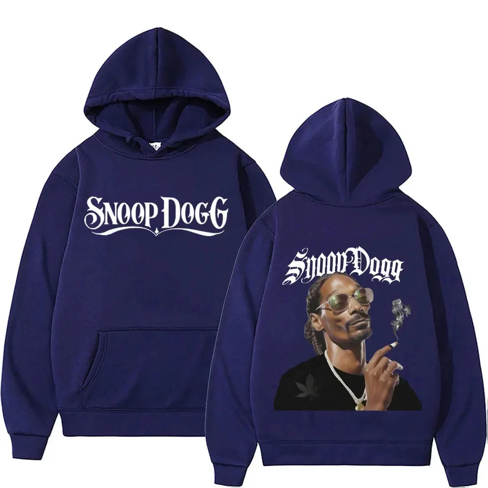 Male Fashion Y2K Long Sleeve Pullovers Sweatshirt Streetwear Vintage Snoop Dogg Graphic Hoodie Men Casual Hip Hop Style Hoodies