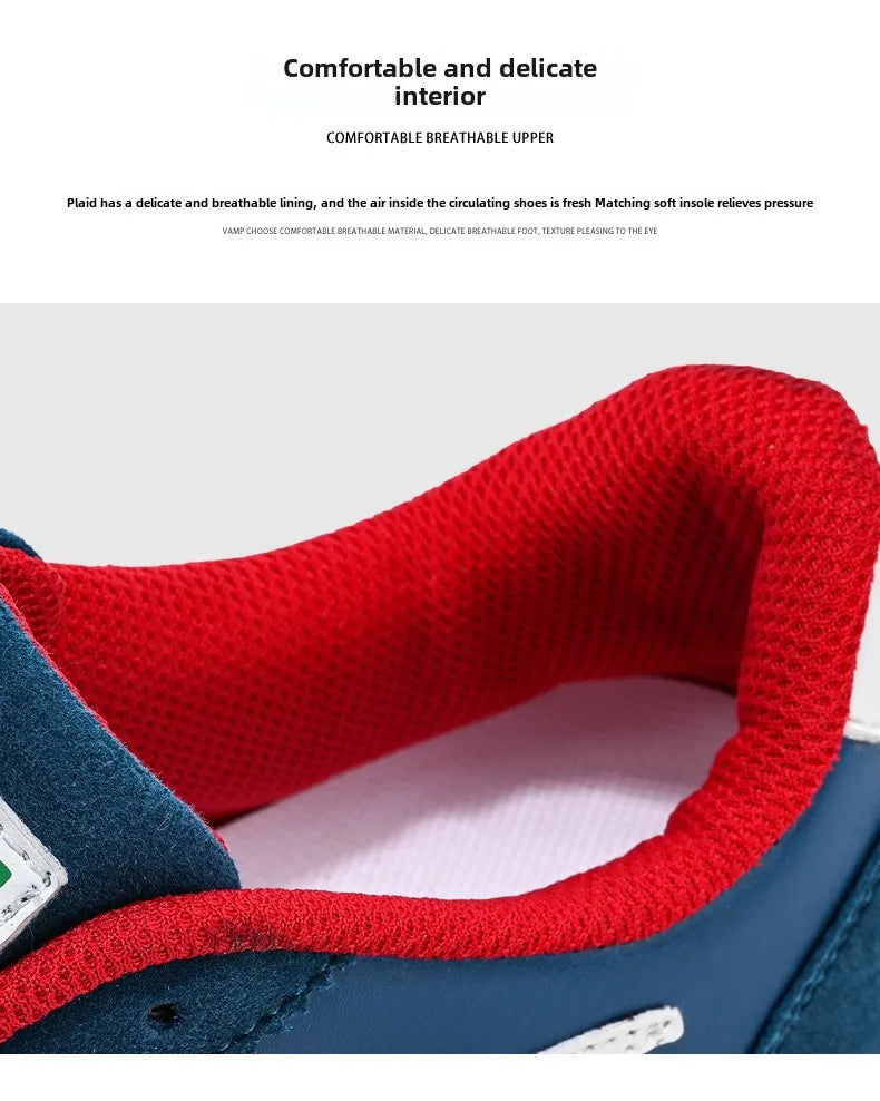 Trend Classic Running Shoes Men Suede Leather Mens Blue Sneakers Comfort Flat Jogging Shoes Man Athletic Shoes zapatillas hombre