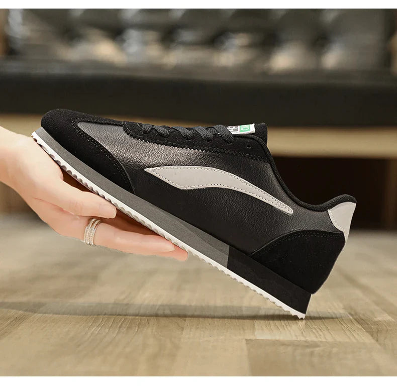 Trend Classic Running Shoes Men Suede Leather Mens Blue Sneakers Comfort Flat Jogging Shoes Man Athletic Shoes zapatillas hombre