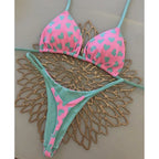 Swimwear Women Leopard Printed Sexy Bikini Set Striped Beachwear Summer Swimsuit Two-pieces Thong Bathing Suit Biquinis