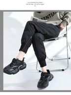 down Bottoming down Cotton Pants Women's New Loose High Waist down Wadded Trousers Women's Fashion Autumn and Winter New