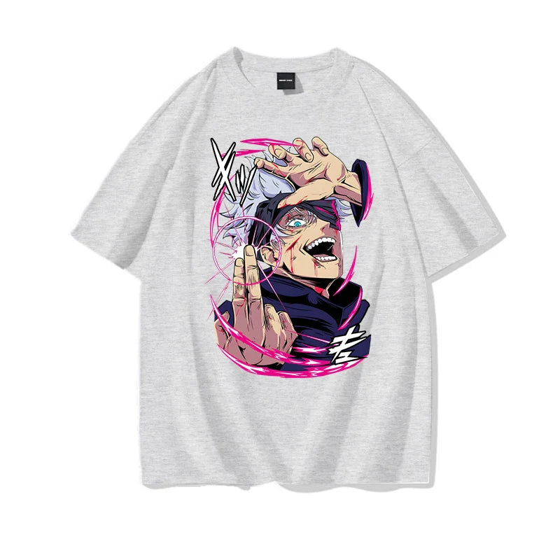 Anime Jujutsu Kaisen Printed Cotton T-shirts Women/Men Summer Short Sleeved Tee Shirts Round Neck Personalized Graphic Tops