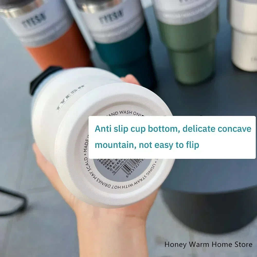 Tyeso Stainless Steel Coffee Cup Cold And Hot Double-layer Insulated Cup Tumbler Thermo Water Bottle Car Travel Mug Vacuum Flask