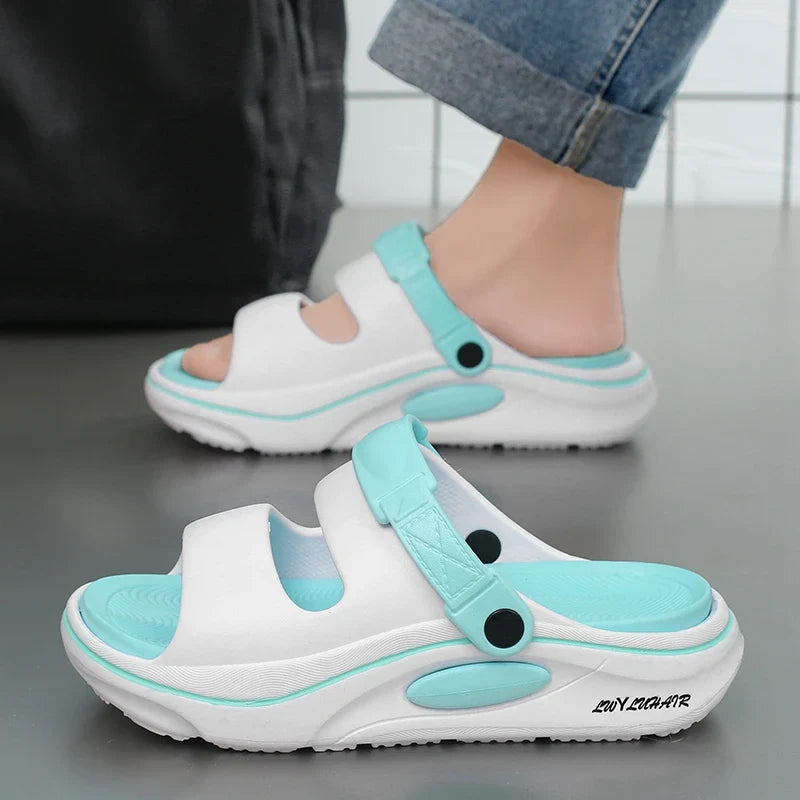 Summer Men's Outdoor Sandals Slippers Beach Comfortable Slides Soft Clogs Men Casual Water Garden Shoes Men Women Beach Sandals