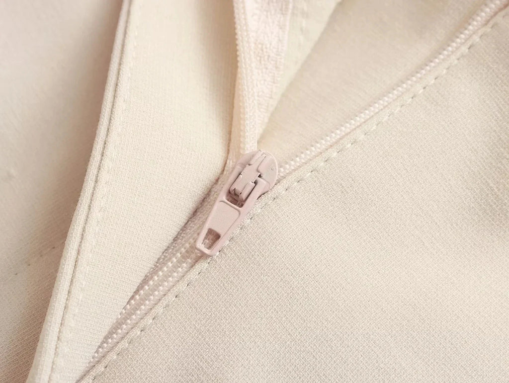 TRAFZA Women Elegant Solid Pant Suit Front Button Strapless Sexy Tank Tops + Side Slit Trouser Female Fashion Streetwear Sets