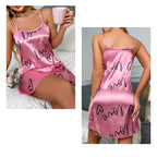 Women Sexy Sleeveless Nightdress Satin Chemise Lingerie Sleepwear Night Dress Cami Slip Dress Nightwear Nightgowns