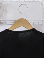 Girls' white floral print dress, comfortable polyester blend, elastic and comfortable