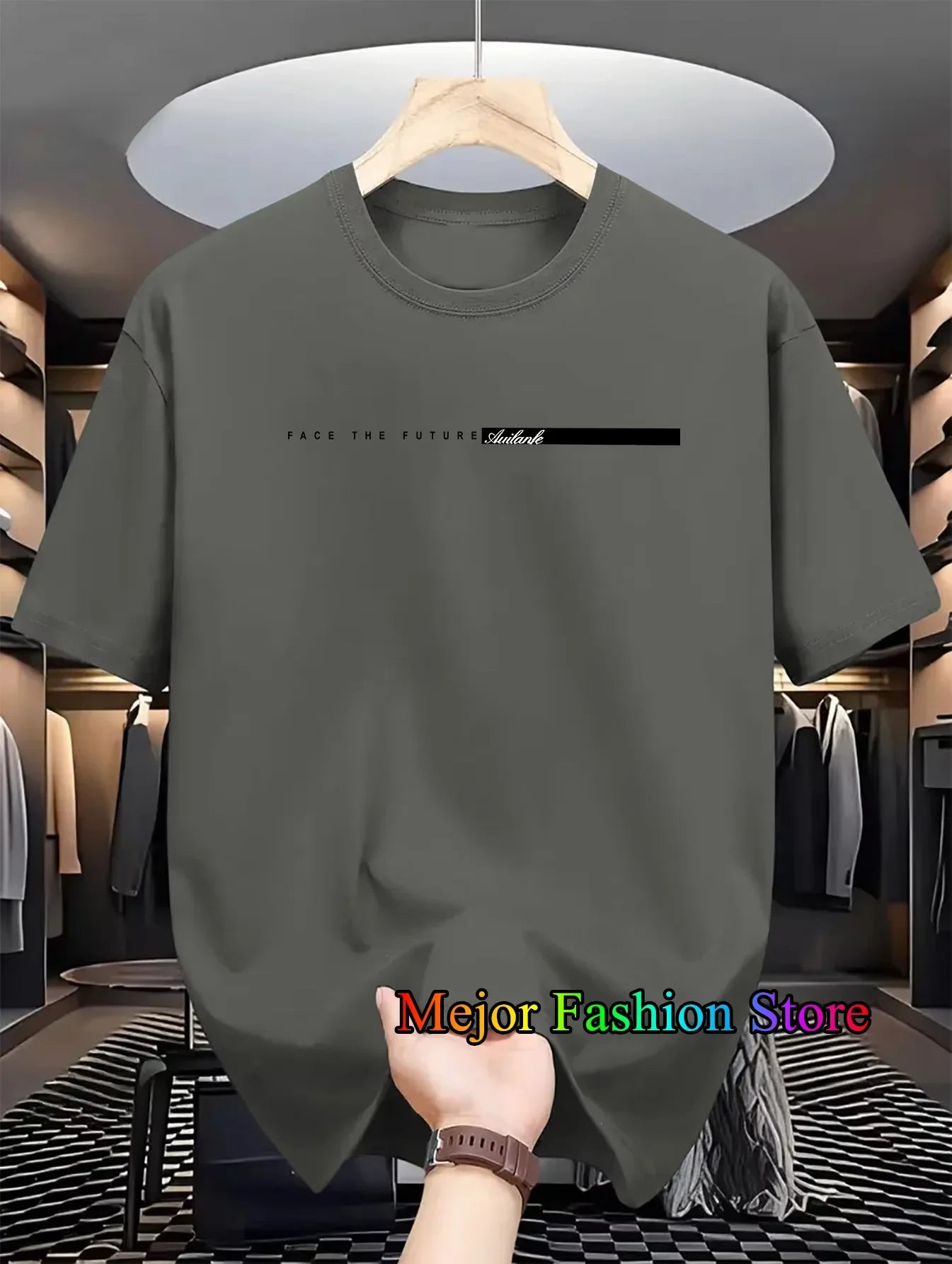 Summer New Women's Cotton T-shirts Letter Printed Short Sleeved Round Neck Tshirt High Street Casual Tees Oversized Unisex Tops