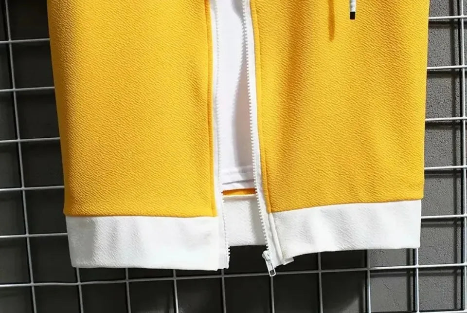 Fashion Men's Hoodies Summer Men Clothing T-shirt Zipper Hood Cartoon Casual T Shirt Print Hooded Top Short Sleeve Men