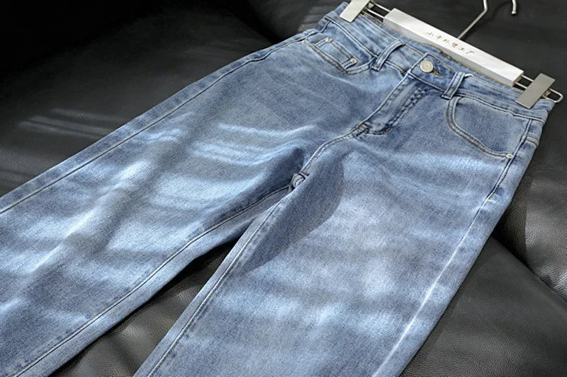 High-Waisted Loose-Fit Casual Slimming Straight-Leg Jeans Women's Petite Wide-Leg Trousers Fashionable Streetwear From China