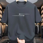 Summer Men's 100% Cotton Casual Loose Large Creative Airplane Pattern Printed Comfortable Sports Round Neck Short Sleeve T-shirt