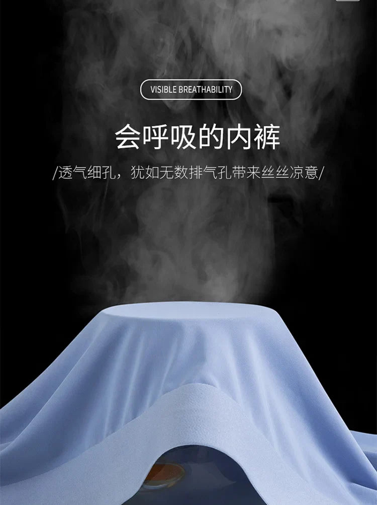 High Quality Men's Ice Silk Underwear Summer Thin Breathable Seamless Panties Sexy Male Underpants Plus Size Boxer Shorts