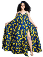 Wmstar Plus Size Dresses for Women Floral Printed Slip  Loose Stretch Big Swing Maxi Dress Summer Clothes Wholesale Dropshipping