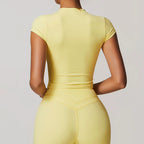 SWELTERING Women Short Sleeve Yoga Top Sport T Shirts Fitness Workout Clothes Yoga Shirt Gym Top Running Active Wear Sport Top