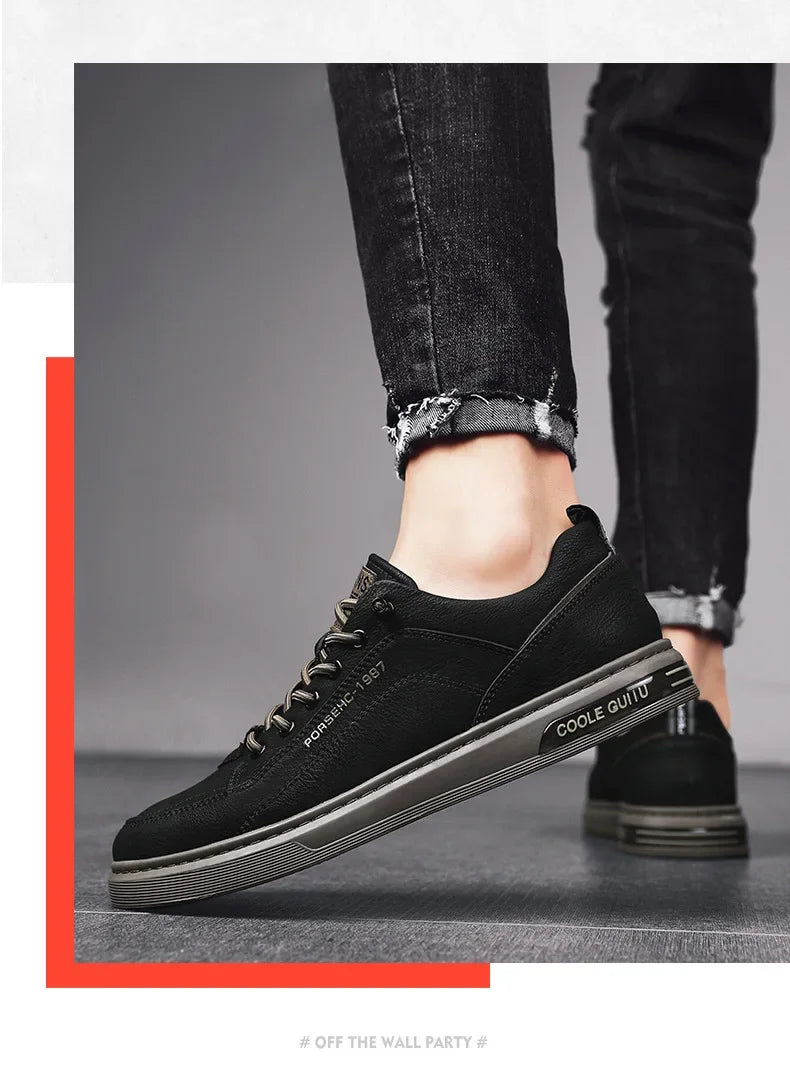 Trendy Versatile Cloth Shoes Men's Spring New Breathable White Shoes Men's Sports and Leisure Board Shoes Trendy Shoes