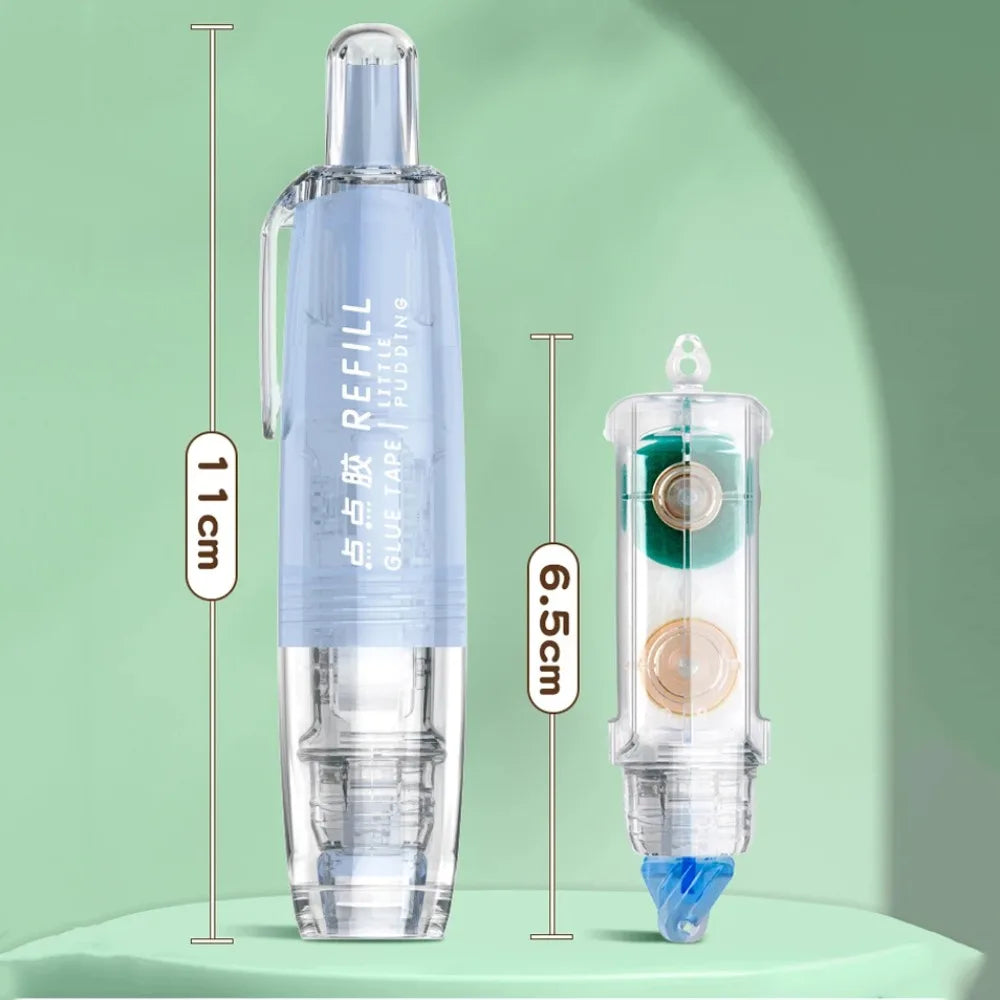 Double-sided Adhesive Press Spot Glue Pen Large Capacity High Viscosity Correction Tape Replaceable Core Office Supplies