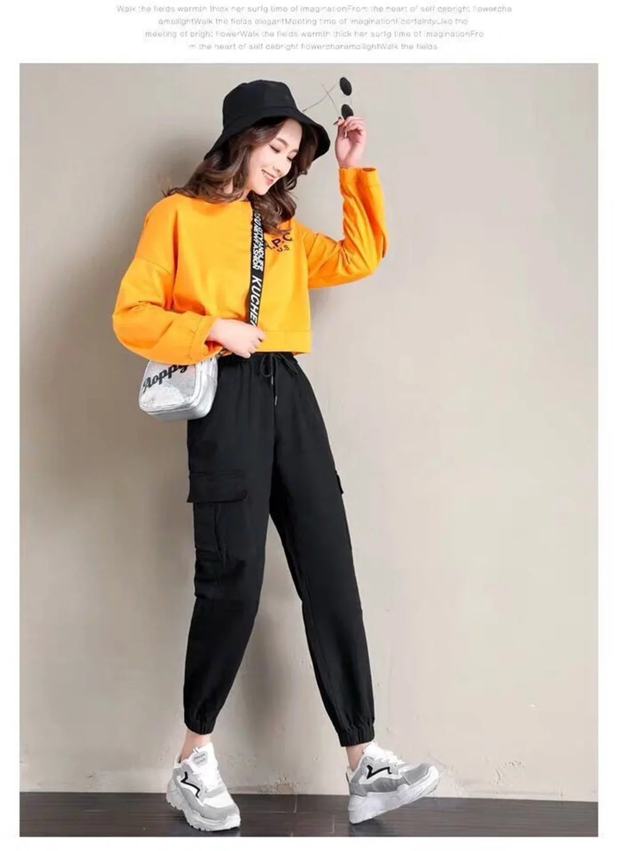 Cool Cargo Pants Women Casual Harajuku  Joggers High Waist Loose Female Hip Hop Trousers Korean Punk Pants Funny Capri Femme