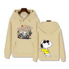 Men's casual fashion brand high-end quality Snoopy print Autumn Winter thick warm street fashion hoodie