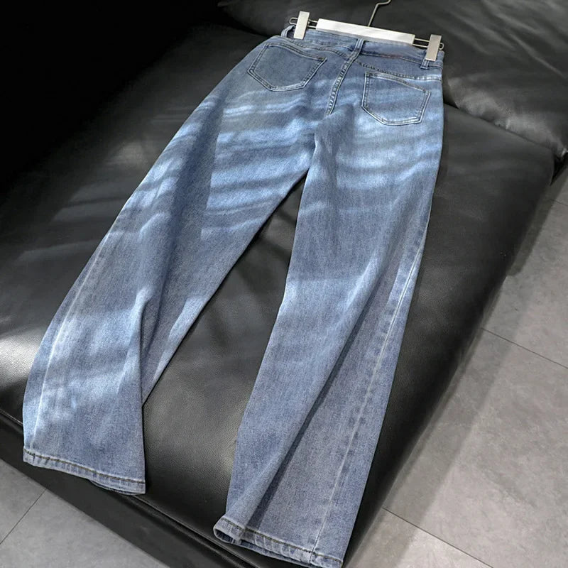 High-Waisted Loose-Fit Casual Slimming Straight-Leg Jeans Women's Petite Wide-Leg Trousers Fashionable Streetwear From China