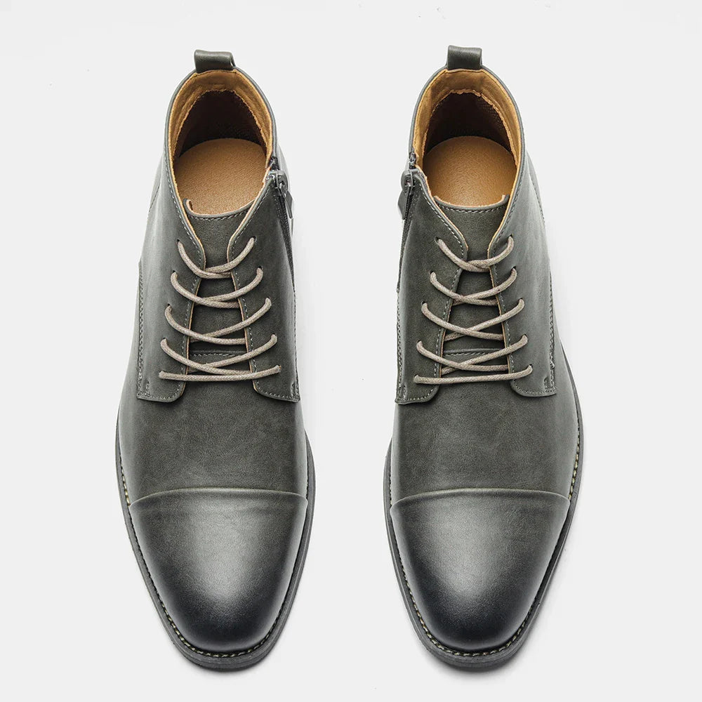 Comfortable Ankle Leather Boots For Men Boots For Men Fashion Brand