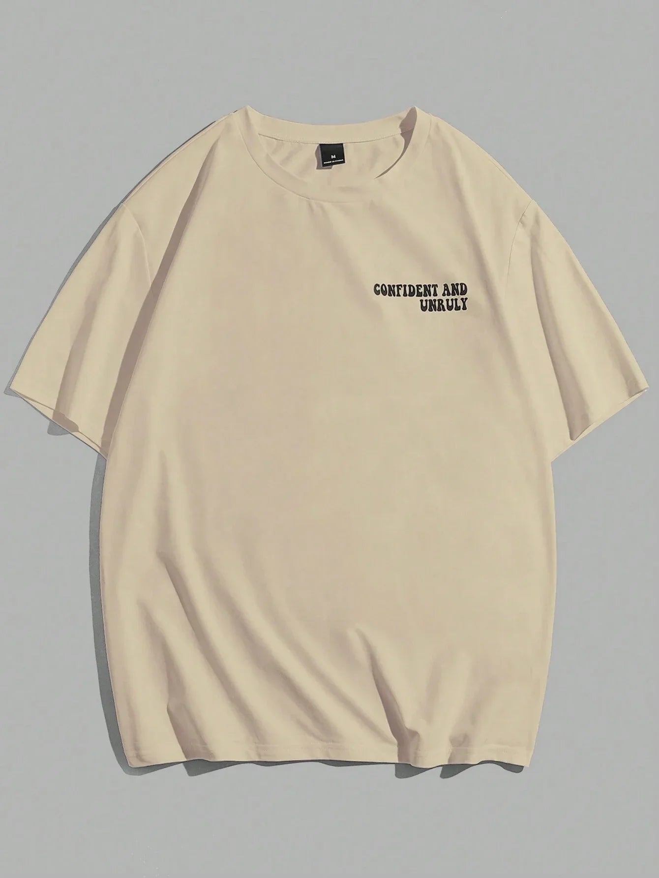 Confident And Unruly Attitude Determines Direction Men T Shirt Cotton Shirt Street Loose T-Shirts Summer Breathable Short Sleeve