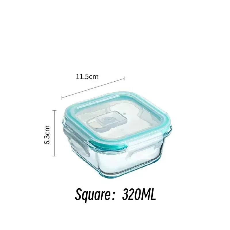 Glass Food Storage Containers Kitchen Organizer, Bento Lunch Boxes .Storage Vegetable Fruit Kitchen Accessories