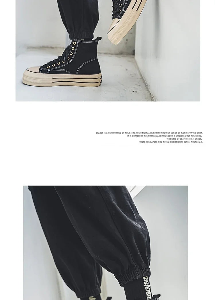 Classic Fashion Skateboarding Shoes for Men Women Comfy Suede Leather High Top Sneakers Men Height-increasing Platform Sneakers