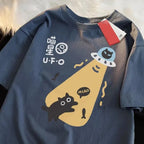 American Retro Short Sleeved T-shirt Men/Women 2025 Summer New Korean Ins Neutral Style Round Neck Top