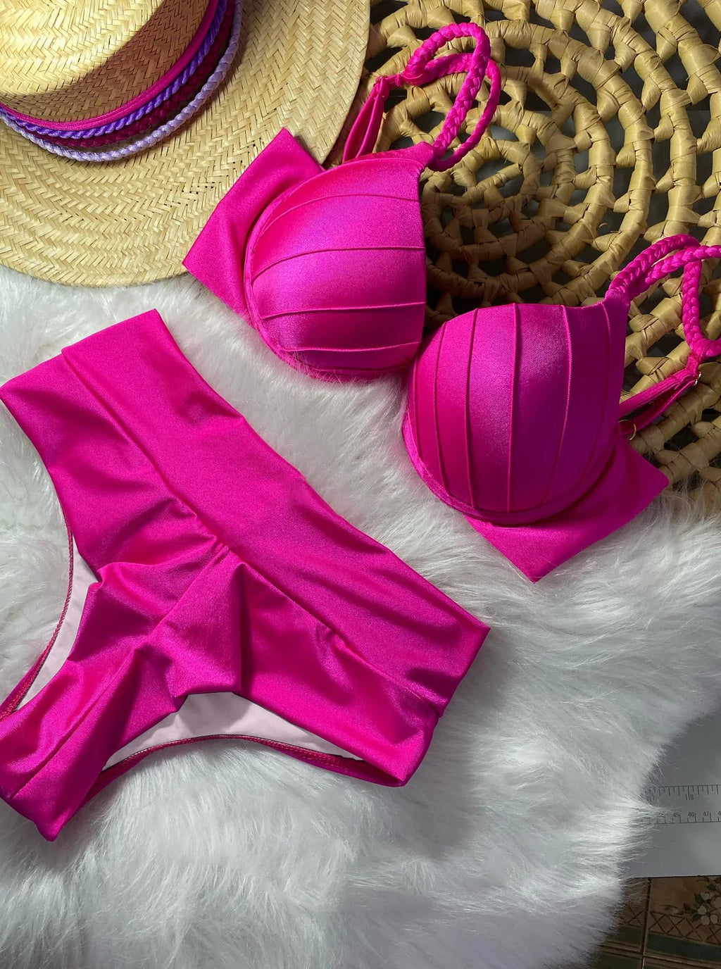 Cheap Push Up Bikinis Women Swimsuits  Solid Padded Women Swimwear Vintage Female Swimsuit High Waist Biquini Bathing Suit