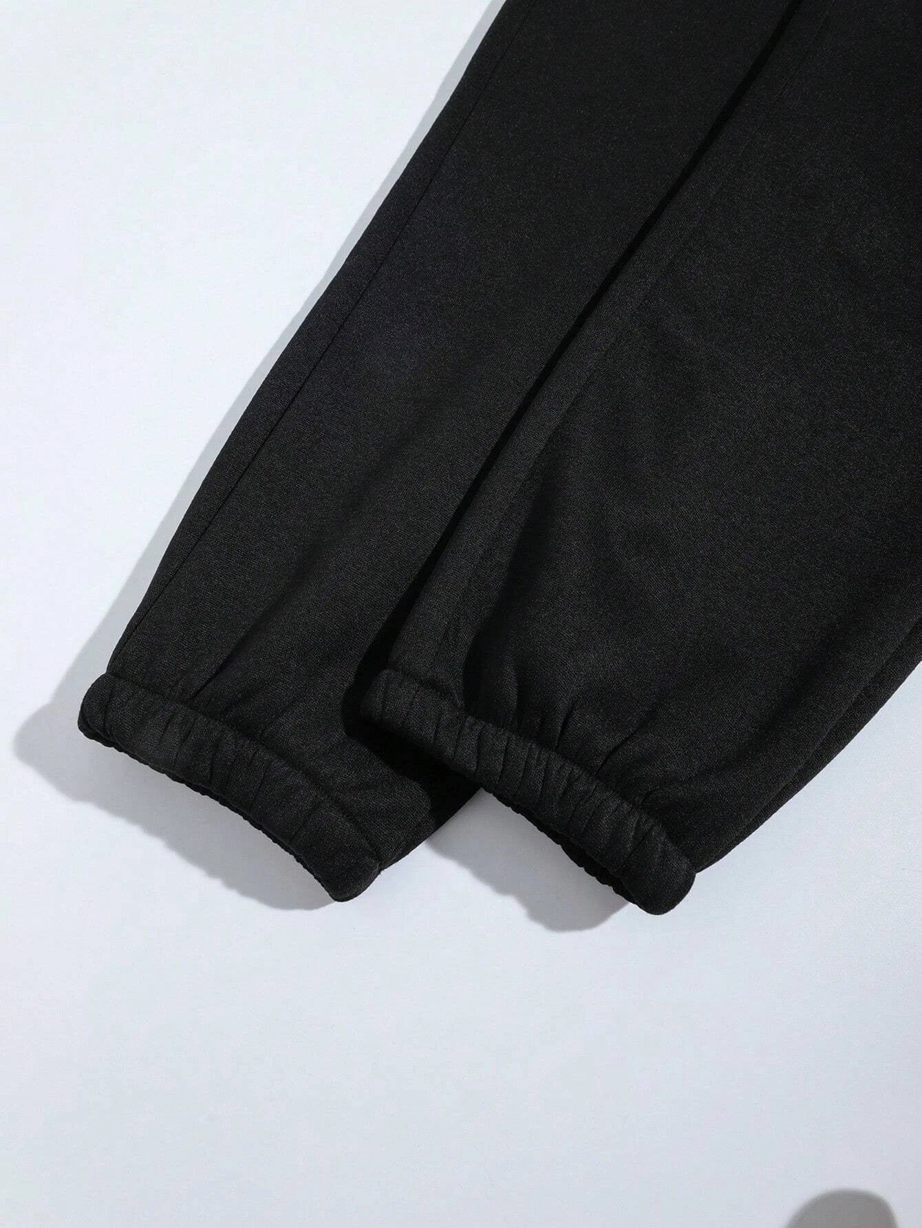 Crucifixion Printing Women'S Autumn Casual Basic Pants Versatile Pocket Drawstring Fashion Trousers Trendy Street Pant Female