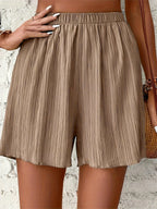 Women High Waist Solid Shorts 2025 Spring Summer New Fashion Pant Lady Casual Outfit Short Pants Beach Holiday Simple Clothing