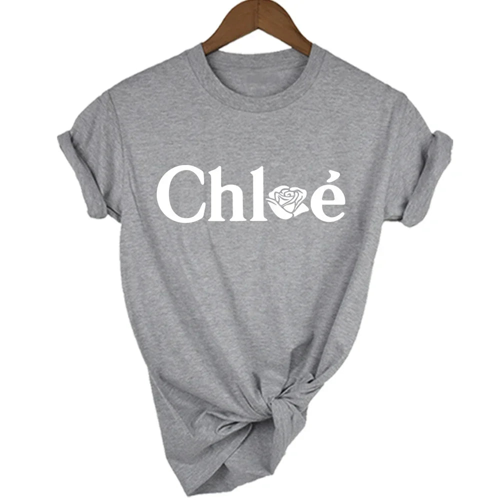 High Quality T-shirt 2025 Summer Luxury Brand Alphabet Print T-shirt Women's Fashion Graphic Women's Top Street Women's Shirt