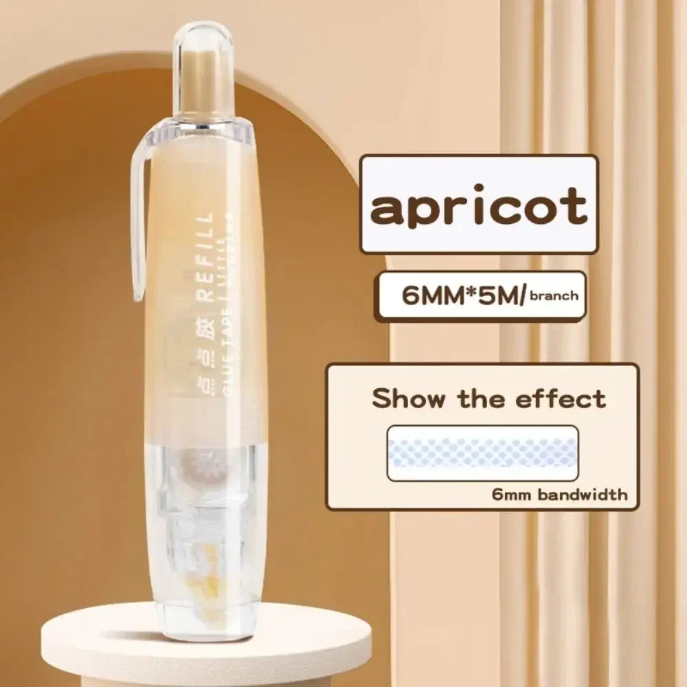 Double-sided Adhesive Press Spot Glue Pen Large Capacity High Viscosity Correction Tape Replaceable Core Office Supplies