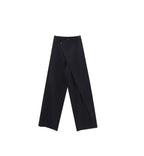 HOUZHOU Women Wide Suit Pants High Waist Gothic Japanese Style Baggy Black Trousers Irregular Straight Pants Casual Streetwear