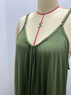 European and American Suspender  Women's 2023 Summer New Foreign Trade Tolid Color Pocket Casual Jumpsuit