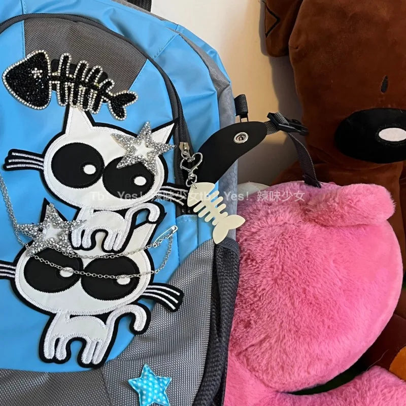 Vintage Y2k Womens Backpack Japanese Casual Large Capacity Travel Backpack 2025 Bolsas Para Mujeres Designer Fashion Female Bags