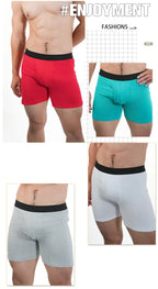 Man Mid-Long Boxer Shorts Sport Underwear Cotton Underpants Sexy Boxershorts Breathable Panties Large Boxers Hombre Men's Gifts