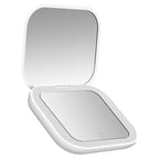 Compact Mini Gift Vanity Folding Cosmetic Mirror with Lights Portable Hand Held Small Pocket Travel Makeup Mirror 2X magnifying