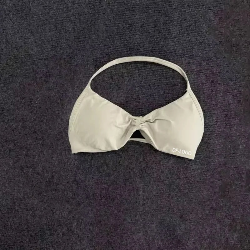 Impact With Logo Women Backless Bra & Sports Shorts Sexy Female Seamless Yoga Tops Sportswear Leggings and Bra Underwear Clothes