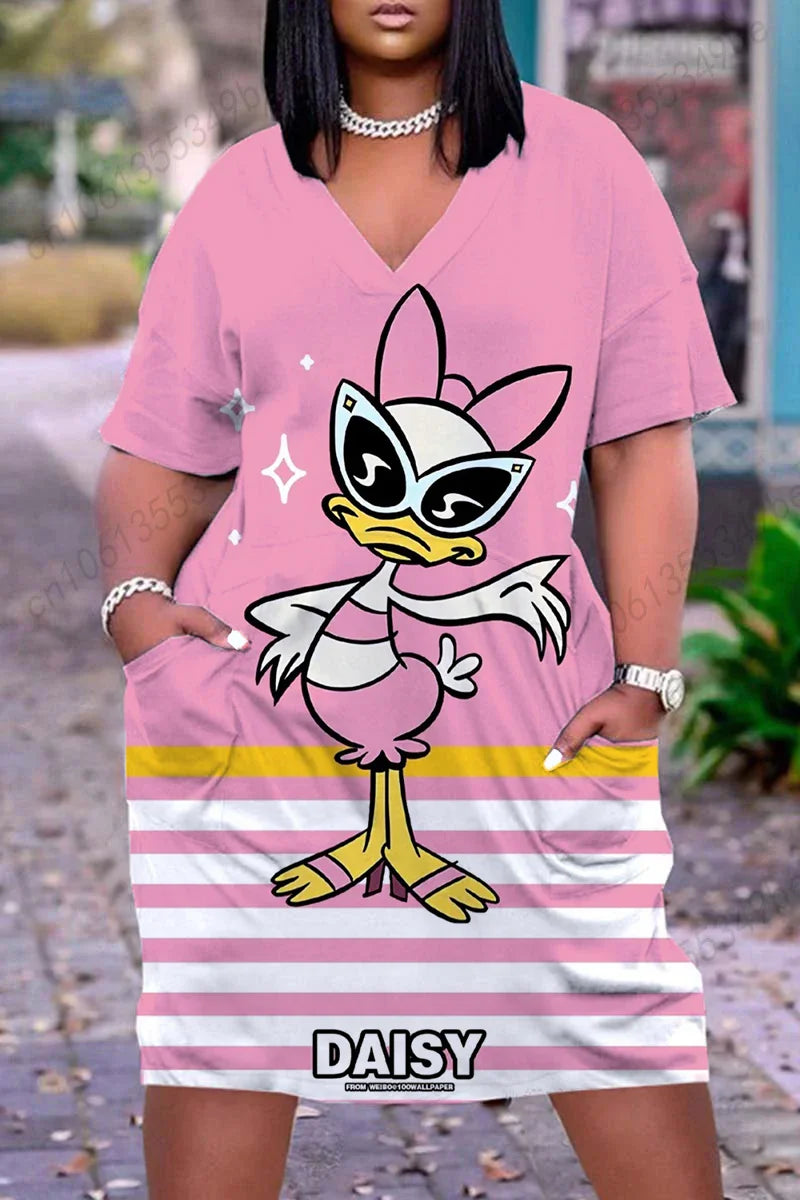 Disney Dresses Plus Size Xxxl Elegant Dresses for Women for Party Woman Elegant Dress 5xl Large Size Women's Clothing Chic 2022