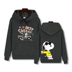 Men's casual fashion brand high-end quality Snoopy print Autumn Winter thick warm street fashion hoodie