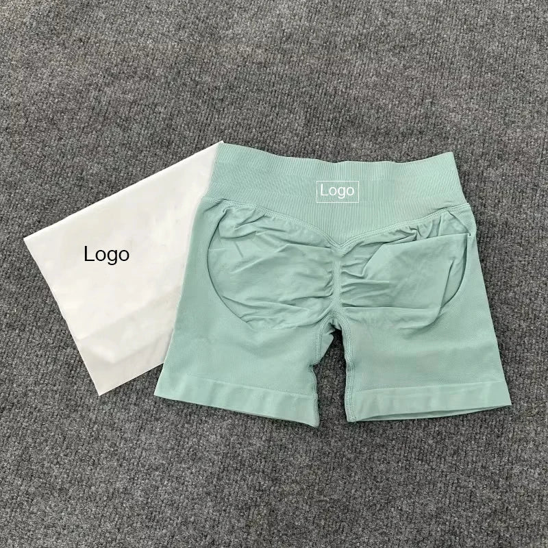 Impact With Logo Women Backless Bra & Sports Shorts Sexy Female Seamless Yoga Tops Sportswear Leggings and Bra Underwear Clothes