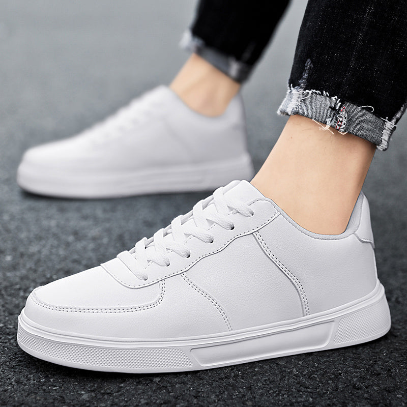 Fashion Leather Men White Sneakers Breathable Comfort Classic Casual Shoes Mens Outdoor Walking Shoes Couple Footwear Size 36-47
