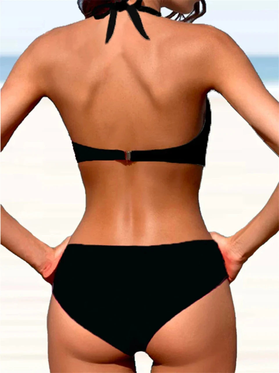 V Neck Bikini Set 2024 Women Stripe Print Patchwork Swimwear Summer Beachwear Swimsuit Female Bathers Bathing Swimming Suit 2XL