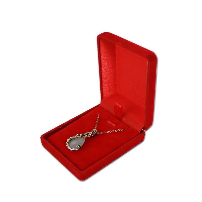 Wholesale Black Velvet Wedding Bride Jewelry Necklace Pendant Box Gift Colar Earrings Trinket Display Case Holder Organizer