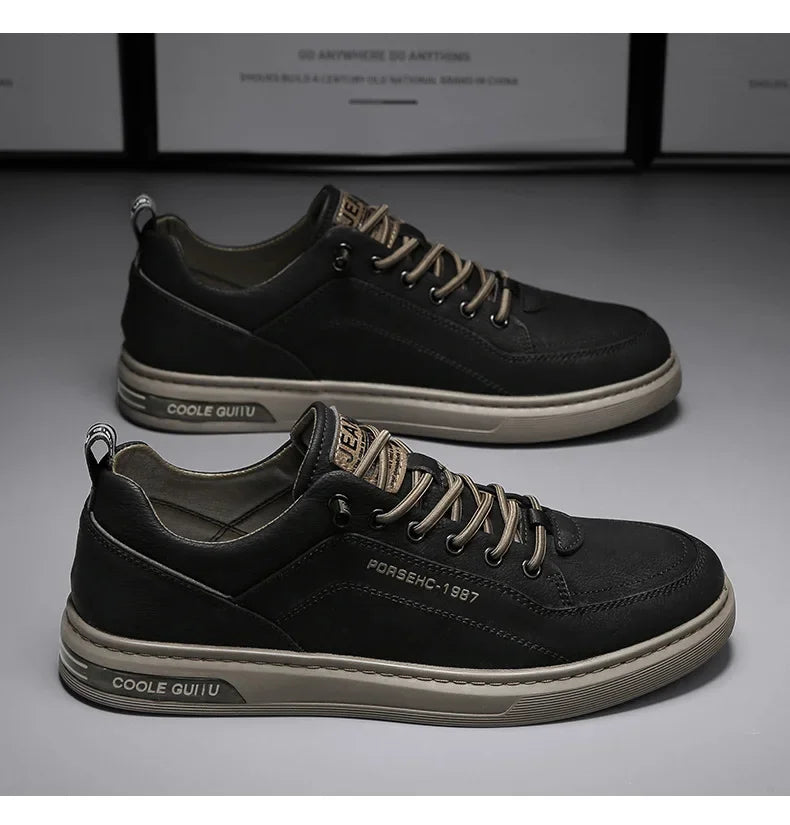 Trendy Versatile Cloth Shoes Men's Spring New Breathable White Shoes Men's Sports and Leisure Board Shoes Trendy Shoes