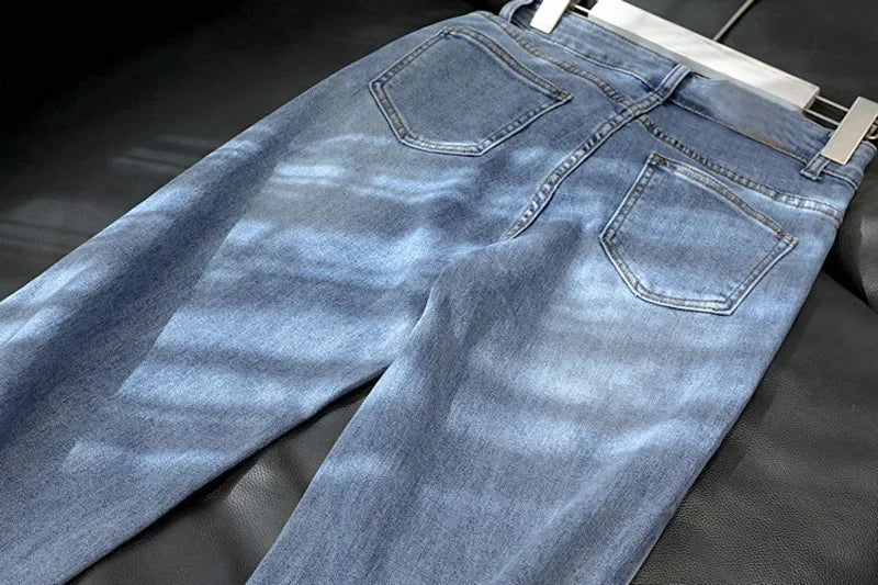 High-Waisted Loose-Fit Casual Slimming Straight-Leg Jeans Women's Petite Wide-Leg Trousers Fashionable Streetwear From China