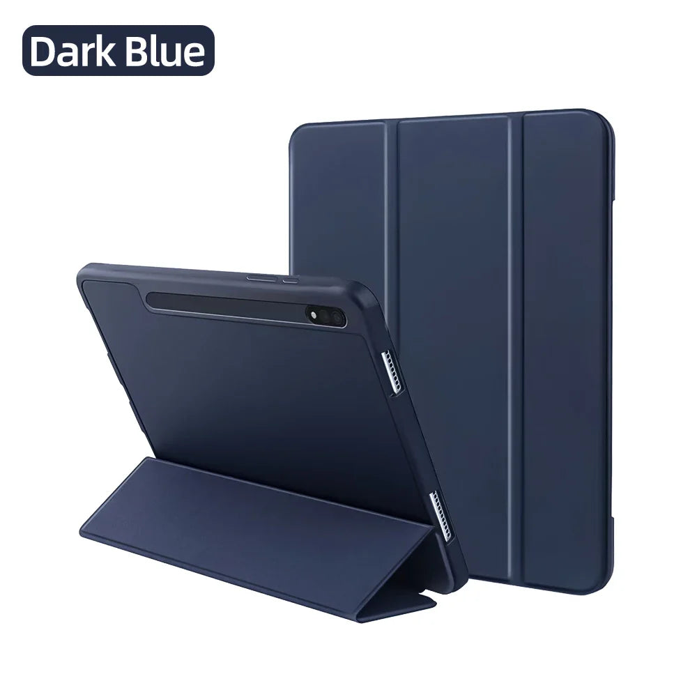 Case For Samsung Galaxy Tab S7/S8/S9 11 in for S6 Lite 10.4 S7 FE S8 S9 S10 Plus 12.4 S8 S9 With Pen Tray Tablet Cover